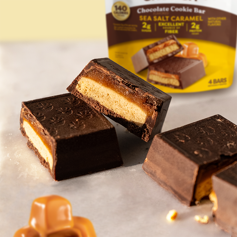 Sea Salt Caramel Chocolate Cookie Bars - Fresh Style